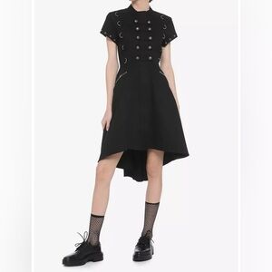 Hot Topic Black Hardware Hi-Low Dress